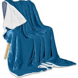 Sherpa Blanket - 50"x60" Fuzzy Super Soft Velvet Throw Blanket Reversible Fleece